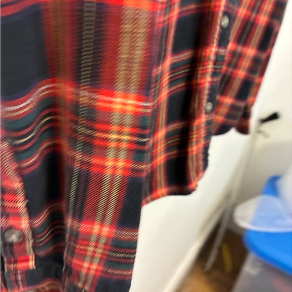Vans Vintage Plaid Red and Black Button-Down Shirt - Picture 9 of 9